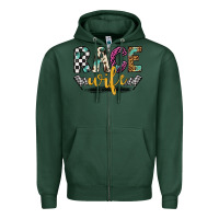 Sports Green race wife Zipper Hoodie - Artiststas