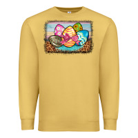 Antique Gold easter egg background Premium Sweatshirt - BarkalooDesign