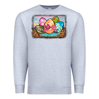 Heather Grey easter egg background Premium Sweatshirt - BarkalooDesign