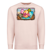 Pale Pink easter egg background Premium Sweatshirt - BarkalooDesign