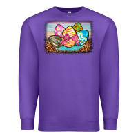Purple easter egg background Premium Sweatshirt - BarkalooDesign