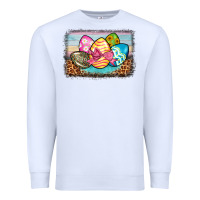 White easter egg background Premium Sweatshirt - BarkalooDesign