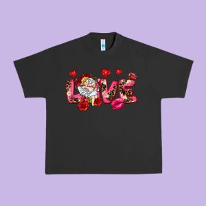 Love Valentine's Day Urban Heavy Tee Designed By Howdyjamesfarm