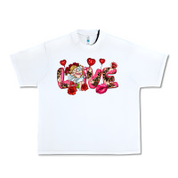 White Love Valentine's Day Urban Heavy Tee - HowdyJamesFarm
