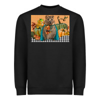 Black Fall Quokka Heavyweight Sweatshirt - LillyAllenDesigns