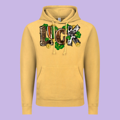 Western Luck St. Patrick's Day Vintage Hoodie Designed By Cowgirlartshop