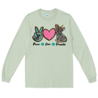 Matcha peace love frenchie Long Sleeve Tee - RanaPortraitStore