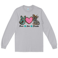 Moon Dust peace love frenchie Long Sleeve Tee - RanaPortraitStore