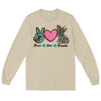 Mushroom peace love frenchie Long Sleeve Tee - RanaPortraitStore