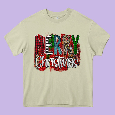 Merry Christmas Buffalo Plaid Leopard Heavy Core Tee Designed By Bettercallsaul