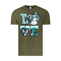 Vintage Olive love winter Vintage Tee - CowGirlArtShop