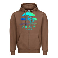 Chestnut Vintage Aruba Beach Tropical Vibes Vacation Souvenir Gift Zipper Hoodie - longCreatives