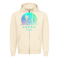 Sandshell Vintage Aruba Beach Tropical Vibes Vacation Souvenir Gift Zipper Hoodie - longCreatives