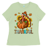 Matcha Thankful Turkey Ladies Tee - texasbilliewilder