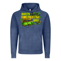 Vintage Denim Camper Happy St. Patrick's Day Vintage Hoodie - CowGirlArtShop