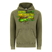 Vintage Olive Camper Happy St. Patrick's Day Vintage Hoodie - CowGirlArtShop