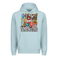 Blue Mist Just a Small Town Teacher Premium Hoodie - CowhideDigitalArt