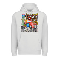 Dove Grey Just a Small Town Teacher Premium Hoodie - CowhideDigitalArt