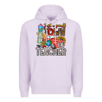Lilac Just a Small Town Teacher Premium Hoodie - CowhideDigitalArt