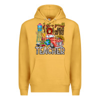 Mustard Just a Small Town Teacher Premium Hoodie - CowhideDigitalArt