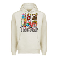 Oatmeal Heather Just a Small Town Teacher Premium Hoodie - CowhideDigitalArt