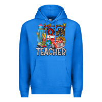 True Royal Just a Small Town Teacher Premium Hoodie - CowhideDigitalArt