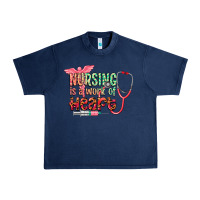 Navy cowgirl nursing is a work of heart Urban Heavy Tee - CowGirlArtShop