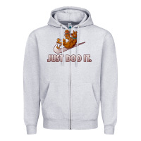 Heather Grey just doo it - Scooby Dog shanwech Halloween Zipper Hoodie - longCreatives