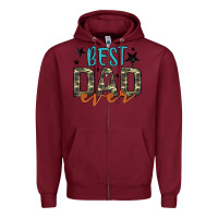 Burgundy best dad ever Zipper Hoodie - Artiststas