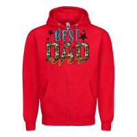 Red best dad ever Zipper Hoodie - Artiststas