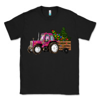 Black Pink Christmas Farm Tractor Classic Tee - RanaPortraitStore
