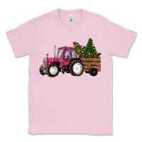 Bubblegum Pink Pink Christmas Farm Tractor Classic Tee - RanaPortraitStore
