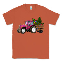 Copper Pink Christmas Farm Tractor Classic Tee - RanaPortraitStore