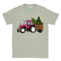 Matcha Pink Christmas Farm Tractor Classic Tee - RanaPortraitStore