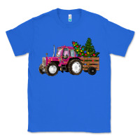 True Royal Pink Christmas Farm Tractor Classic Tee - RanaPortraitStore