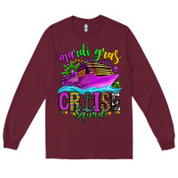 Burgundy mardi gras cruise squad Long Sleeve Tee - OliviaCreatesArt