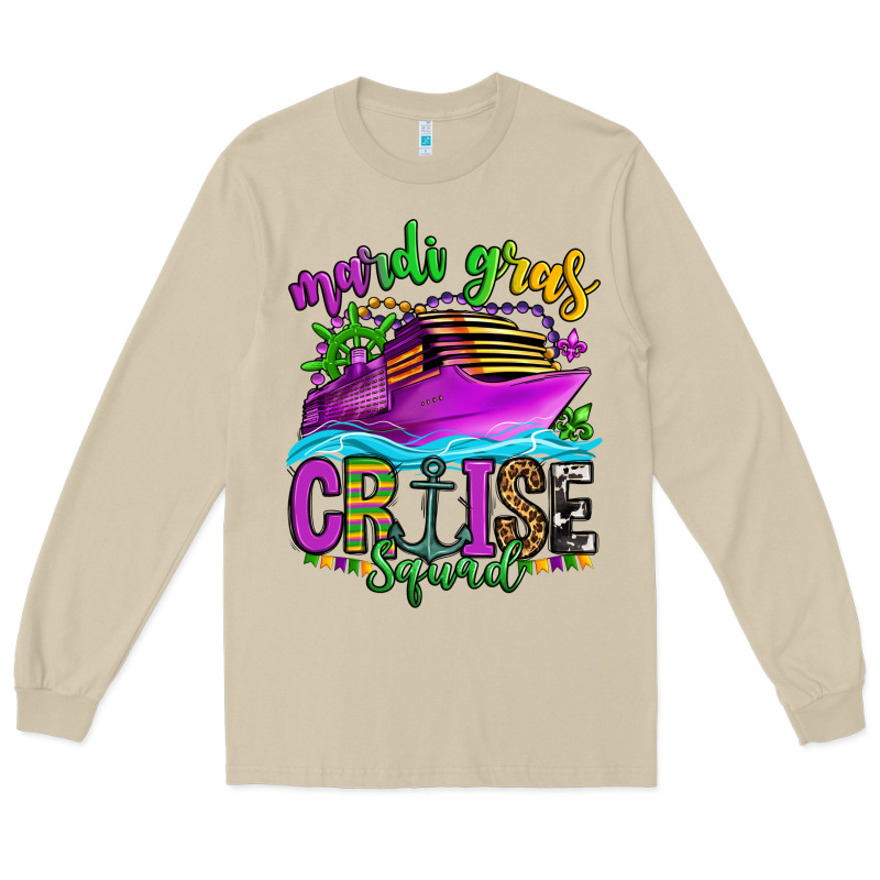 Mardi Gras Cruise Squad Long Sleeve Tee by OliviaCreatesArt | Teevron