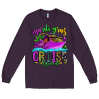 Plum mardi gras cruise squad Long Sleeve Tee - OliviaCreatesArt