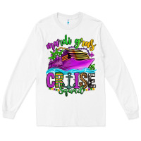 White mardi gras cruise squad Long Sleeve Tee - OliviaCreatesArt