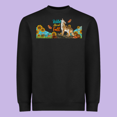 Wild About Fall Coyote Heavyweight Sweatshirt Designed By Lillyallendesigns