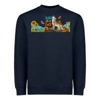 Navy Wild About Fall Coyote Heavyweight Sweatshirt - LillyAllenDesigns