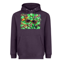 Plum sunglasses background Heavyweight Hoodie - BarkalooDesign
