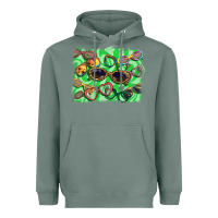 Sage sunglasses background Heavyweight Hoodie - BarkalooDesign