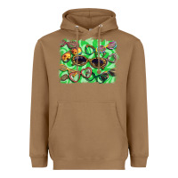 Toasted Coconut sunglasses background Heavyweight Hoodie - BarkalooDesign
