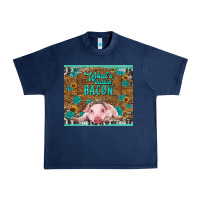 Navy whats shakin bacon baby pig Urban Heavy Tee - RanaPortraitStore