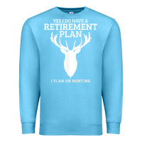 Ocean Blue Hunting Retirement Plan Funny Elk Deer Retired Hunter Gift Premium Sweatshirt - longCreatives