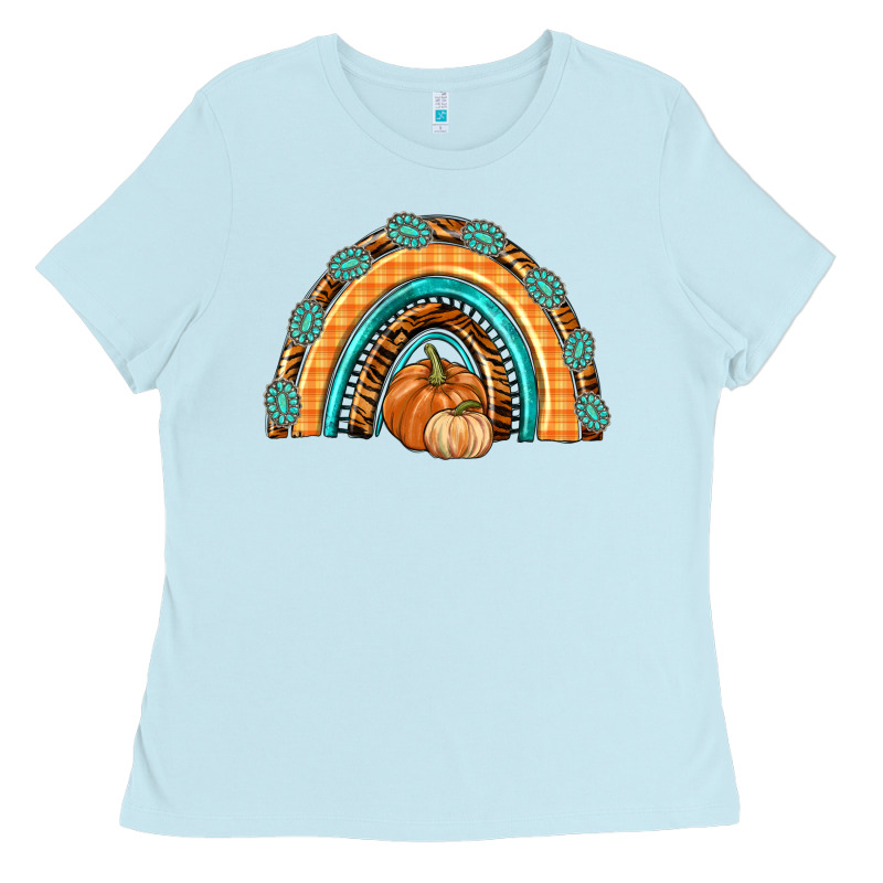 Rainbow Thankful With Gemstone Ladies Tee by texasbilliewilder | Teevron