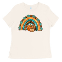 Bone Rainbow Thankful with Gemstone Ladies Tee - texasbilliewilder
