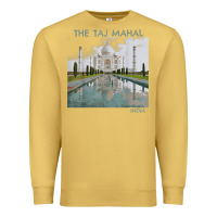 Antique Gold india agra taj mahal mausoleum travel tourist Premium Sweatshirt - longCreatives