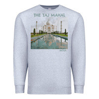 Heather Grey india agra taj mahal mausoleum travel tourist Premium Sweatshirt - longCreatives